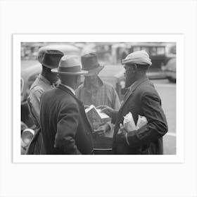 Group Of Men, Market Square, Waco, Texas By Russell Lee Art Print