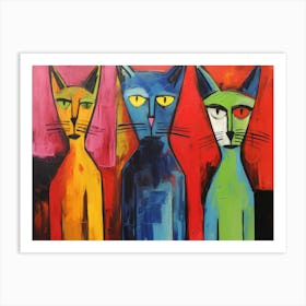 Three Cats 7 Art Print