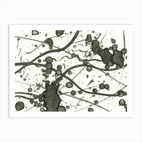Gray Abstraction Gray Rain 2 Art Print