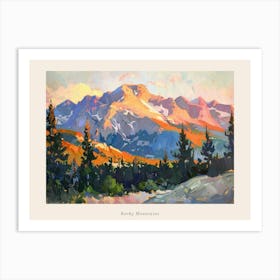 Western Sunset Landscapes Rocky Mountains 2 Poster Art Print