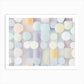 Abstract Pastel Colored Pills Art Print