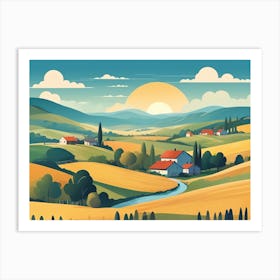 Countryside Landscape 9 Art Print