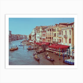 Retro Grand Canal In Venice, Italy Art Print