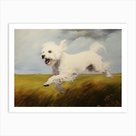 Vintage Dog Oil Painting Art Print