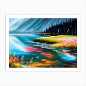 Lake In The Mountains 30 Art Print