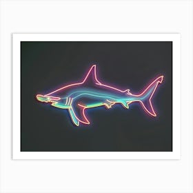 Aqua Hammerhead Shark 2 Art Print