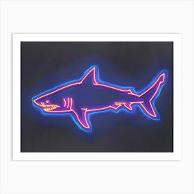 Neon Goblin Shark 2 Art Print