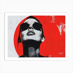 Woman In Sunglasses 5 Art Print