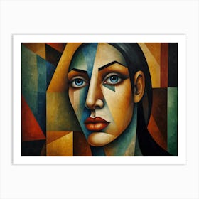 Abstract Portrait Of A Woman Art Print