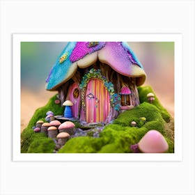 Blue Fairy Castle Art Print