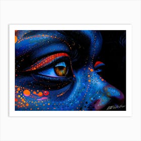 100 Yard Stare - Blue Face Watch Art Print