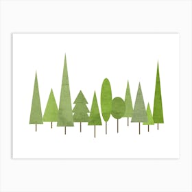 Scandinavian Trees Landscape Art Print