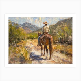 Cowboy In Tucson Arizona 2 Art Print