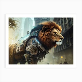 Robot Lion Art Print