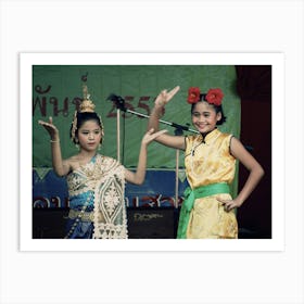 Young Thai Traditional Dancers Art Print