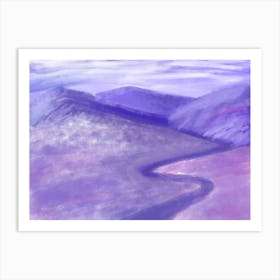 Landscape With A Road In The Purple Mountains Art Print