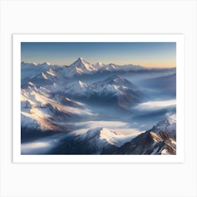 Default A Panoramic View Of A Majestic Mountain Range During S 0 Art Print