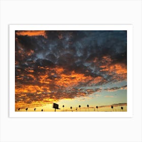 sunset on the 405 Art Print