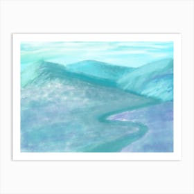 Landscape With A Road In The Blue Mountains Art Print