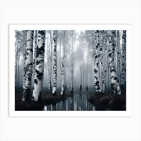 Birch Forest 100 Art Print