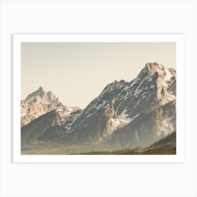 Misty Mountain Peaks Art Print