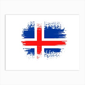 Iceland Flag 4 Art Print