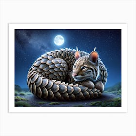 Cozy Pangolynx Art Print