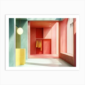 Room With Colorful Walls Art Print