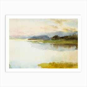 Pastel Sunset Landscape Studio McGee Painting Art Print