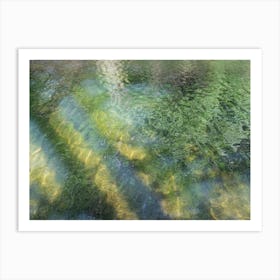 Reflection at the lake, abstract water surface Art Print