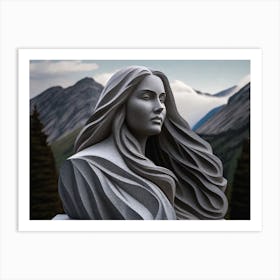 Statue Of A Woman Art Print