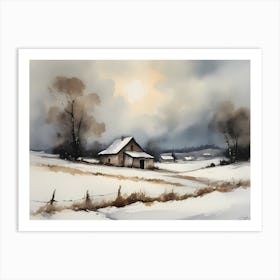 Cloud Oil Painting Farmhouse Nursery French Countryside (32) Art Print