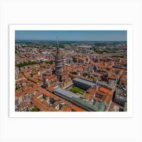 Basilica of San Gaudenzio. Landmark of the city of Novara. Piedmont. Architecture of Italy Art Print