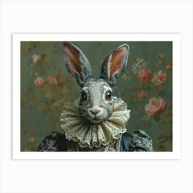 Absurd Bestiary: From Minimalism to Political Satire.Rabbit Portrait Art Print