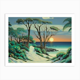 Sunset At The Beach 17 Art Print