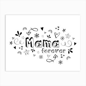 Mama Forever Symbols of Love Art Print