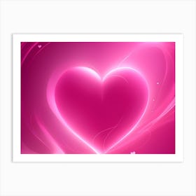 A Glowing Pink Heart Vibrant Horizontal Composition 4 Art Print