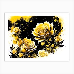 Yellow Roses 2 Art Print