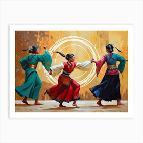 Chinese Dancers 1 Art Print