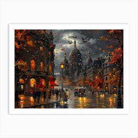 Paris At Night Art Print