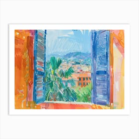 Genoa From The Window View Painting 1 Art Print
