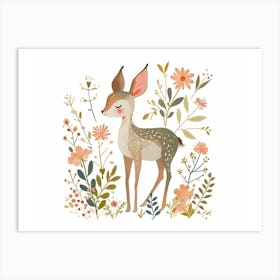 Little Floral Antelope 2 Art Print