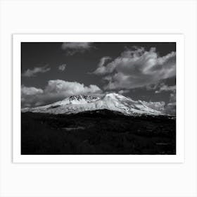 Mount Saint Helens Black and White Art Print