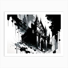 Black And White Painting 14 Art Print