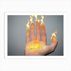 Fingers Of Candles Art Print