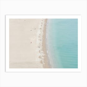 Aerial View Of The Italian Beach Art Print