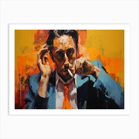 Man Smoking A Cigarette 1 Art Print