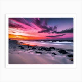 Sunset At The Beach 545 Art Print