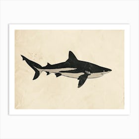 Goblin Shark Silhouette 6 Art Print