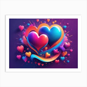 Colorful Heart Creative 43 Art Print